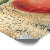 Poster Une pomme rouge brillante (Coin)