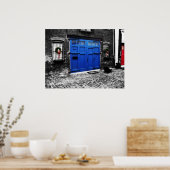 Poster Une porte bleue (Cuisine)