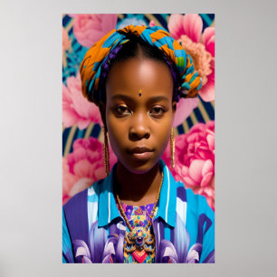 Poster Une princesse africaine portant une chemise