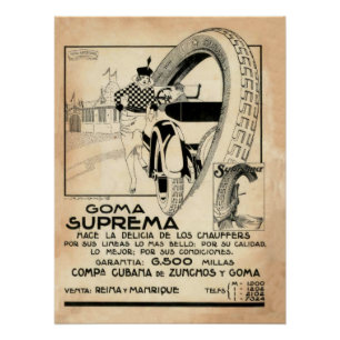 Poster Une publicité pour une compagnie cubaine de pneus