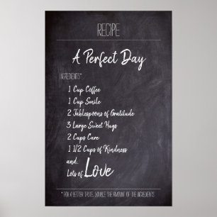 Poster Une recette de jour parfaite