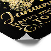 Poster Une Reine Est Née En Janvier Joyeux Anniversaire P (Coin)