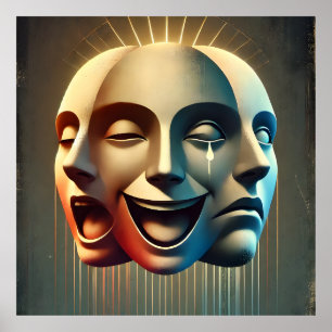 Poster Une représentation surréaliste de la psychologie h