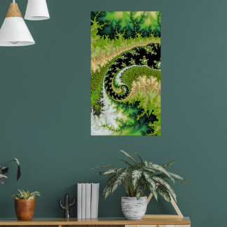 Poster Une rivière dans le paysage fragile de la forêt ve