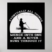 Poster Une Rivière Traverse À Travers Elle Pêche À Voler (Devant)