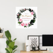 Poster Une romance floue : Fête des mariées rose (Bureau à domicile)