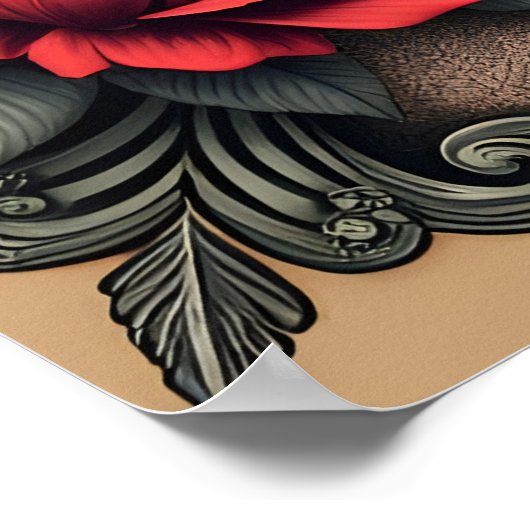 Poster Une romance gothique. Un style gothique et orné (Coin)