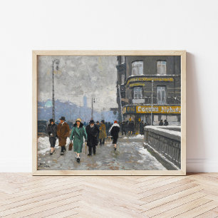 Poster Une rue d'hiver   Paul Fischer