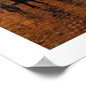 Poster Une rue la nuit (huile sur panneau) (Coin)