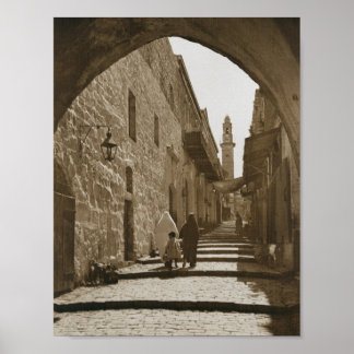 Poster Une ruelle dans la vieille Jérusalem