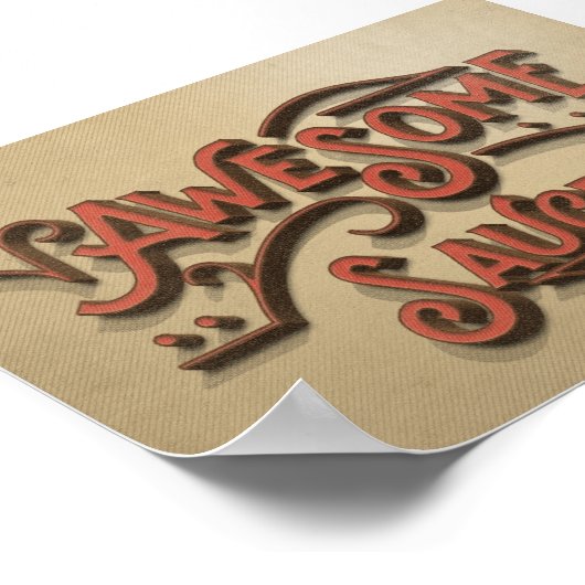 Poster Une sauce géniale apparence rustique (Coin)