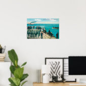 Poster Une scène de pêche avec une énorme prise (Bureau à domicile)