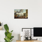 Poster Une scène de port méditerranéen (Bureau à domicile)
