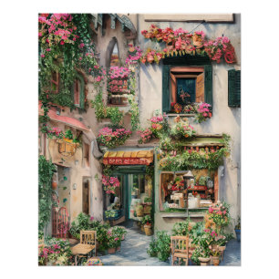 Poster Une scène de rue italienne Série de conception d'é