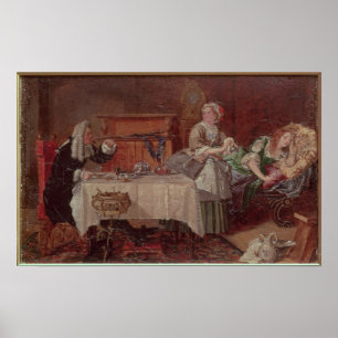 Poster Une scène de "Tartuffe" par Moliere, 1850