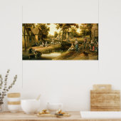 Poster Une Scène De Village (Cuisine)