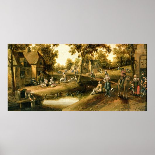 Poster Une Scène De Village (Devant)