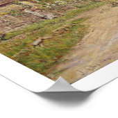 Poster Une scène de village (huile sur toile) (Coin)