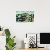 Poster Une scène d'expédition portuaire sur la rivière Sa (Bureau à domicile)