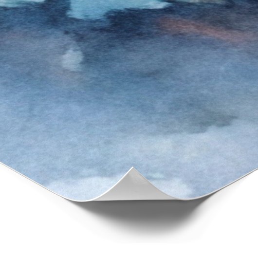 Poster Une scène hivernale neigeuse (Coin)