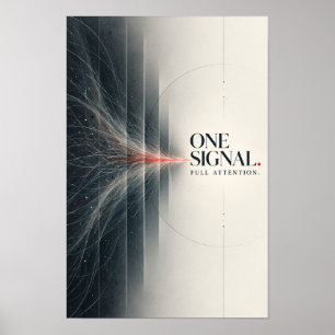 Poster Une signalétique pure attention typographie minima