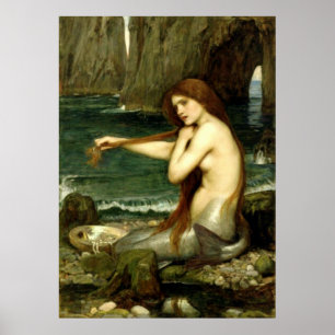 Poster Une sirène (1901) ~ Belle toile d'art