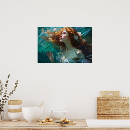 Poster Une sirène curieuse (Cuisine)