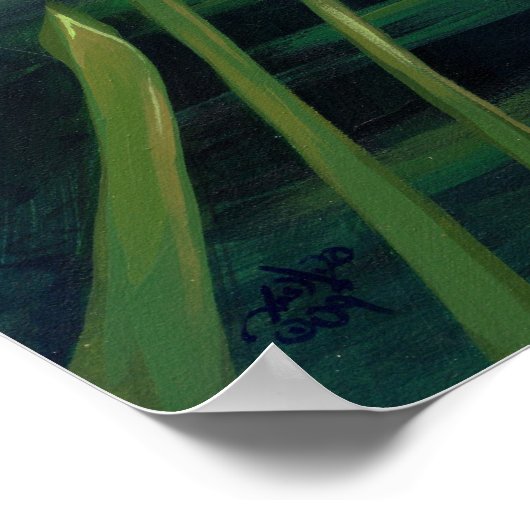 Poster Une sirène émerge gothique imaginaire Art (Coin)