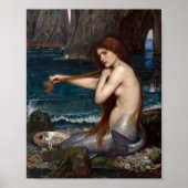 Poster Une sirène | John William Waterhouse (Devant)