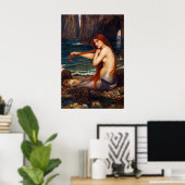 Poster Une sirène par John William Waterhouse (Bureau à domicile)