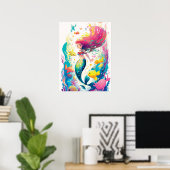 Poster Une sirène sous-marine envoûtante (Bureau à domicile)