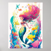 Poster Une sirène sous-marine envoûtante (Devant)