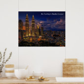 Poster Une soirée à Kuala-Lumpur, scène nocturne (Cuisine)