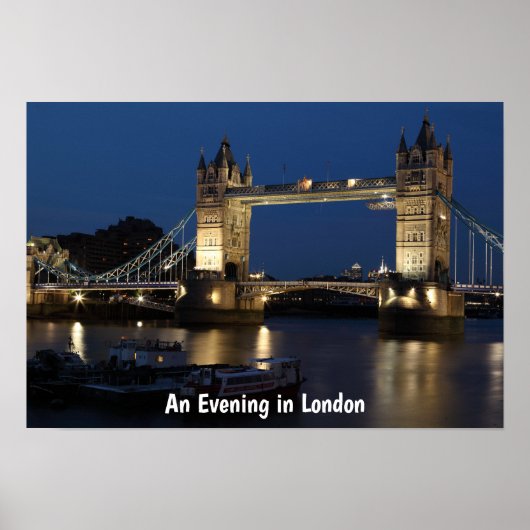 Poster Une soirée dans une scène nocturne à Londres (Devant)