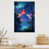 Poster Une soirée tranquille interrompue par le volcan (Cuisine)