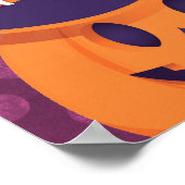 Poster Une sorcière citrouille joyeuse Halloween (Coin)