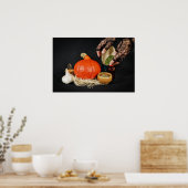 Poster Une sorcière de Halloween prépare une potion (Cuisine)