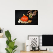 Poster Une sorcière de Halloween prépare une potion (Bureau à domicile)