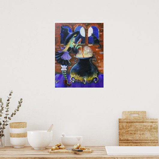 Poster Une sorcière festive (Cuisine)