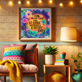 Poster Une sorte de mot Fun Floral