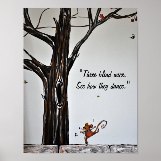 Poster Une souris aveugle Priint Dancing (Devant)