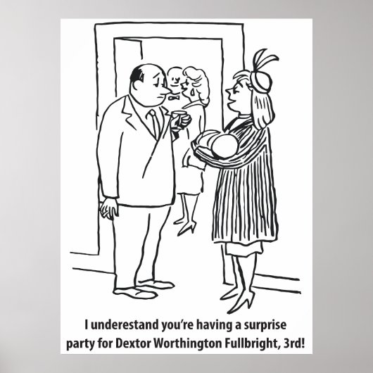 Poster Une surprise pour Dextor, Drôle, Vintage (Devant)