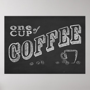 Poster une tasse de café CHALK ART