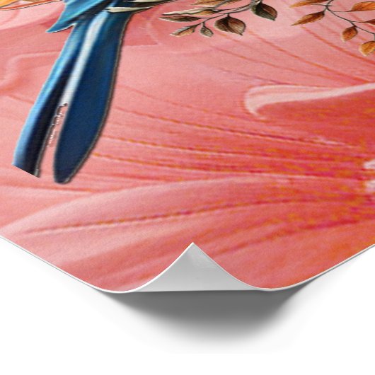 Poster Une teinte molle et rosâtre appelée Fleurs Peach F (Coin)