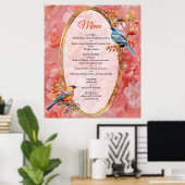Poster Une teinte molle et rosâtre appelée Fleurs Peach F (Bureau à domicile)