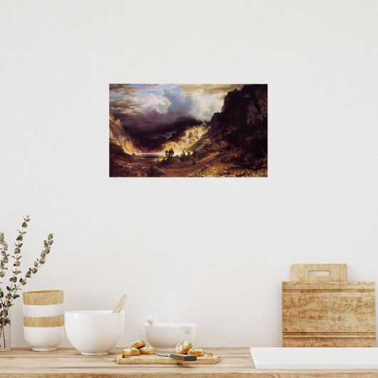 Poster Une tempête dans les Roches, Bierstadt Albert (Cuisine)