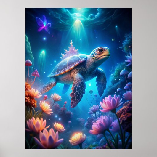 Poster Une tortue (Devant)