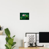 Poster Une touche de rose dans l'impression verte (Bureau à domicile)