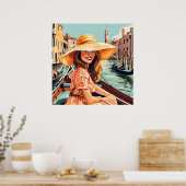 Poster Une touriste à Venise Imprimer (Cuisine)