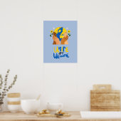 Poster Une unité mondiale pour l'Ukraine (Cuisine)
